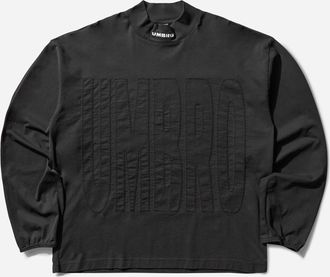 Umbro Men s Acuto Mock Longsleeve T-Shirt Washed Black