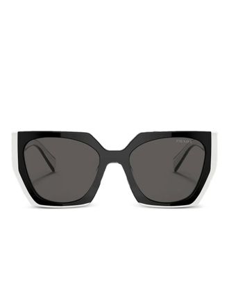 Prada rectangular-frame sunglasses - women - Acetate - One Size - Black