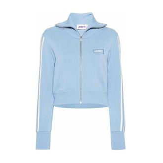 Autry Zip-throughs, female, Blue, Size: XL Logo Cardigan