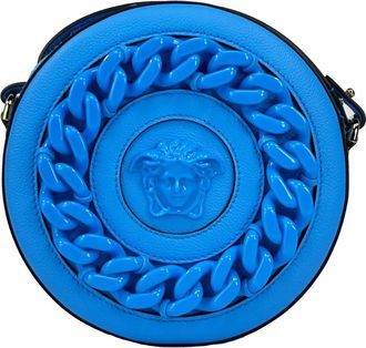 Versace Versace Round Disco Leather Camera Case Crossbody Womens Bag