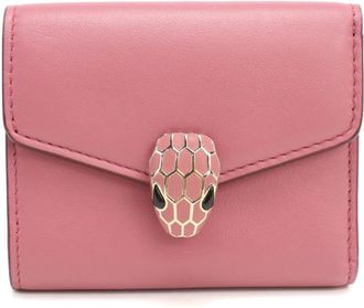 Bulgari Pink Leather Wallet (Tri-Fold) (Pre-Owned)