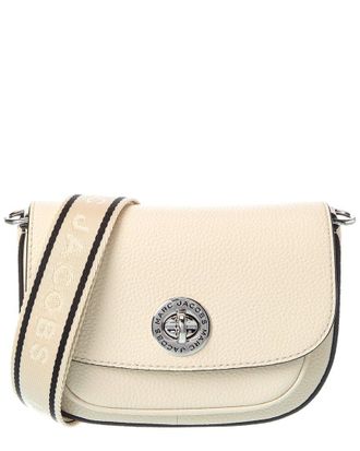 Marc Jacobs Signet Turnlock Small Leather Saddle Bag