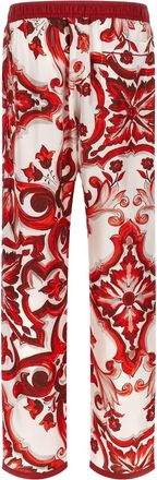 Dolce & Gabbana Mens Multicolor Silk Casual Pants
