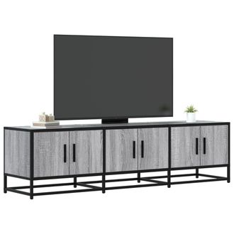 Berkfield Home TV Cabinet Grey Sonoma 150x35x41 cm Engineered Wood & Metal | Size: 150 x 35 x 41 cm