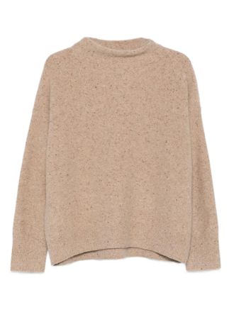 Vince Maglione screziato con collo rialzato - Marrone