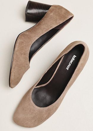 Lola Cruz Suede Block Heels