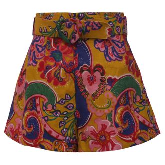 Zimmermann Lovestruck Shorts in Multicolor Linen
