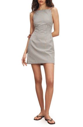 Veronica Beard Chester Check Minidress in Acorn Multi at Nordstrom, Size 16