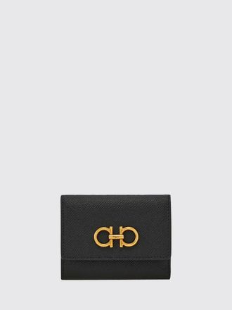 Ferragamo Gancini Hammered Calf Leather Tri-Fold Wallet