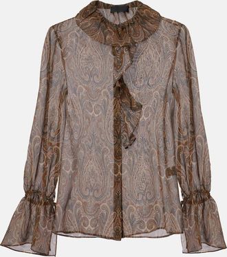 Nili Lotan Cecily paisley silk blouse
