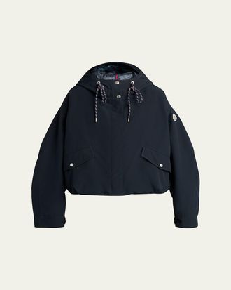 Moncler Eucalyptus Water-Repellent Hooded Jacket