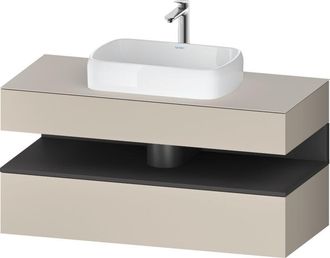Duravit Duravit - Qatego Consola Mueble Bajo Lavabo, 1 Extra&iacute;ble, 1 Caj&oacute;n