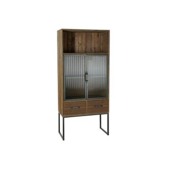 DKD Home Decor Armario - Decoraci&oacute;n Del Hogar - Dkd - Negro - Madera - Metal - 2 Puertas - 160 Cm