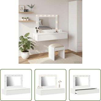 vidaXL Tavolo da trucco in legno - Tavolo da Trucco Bianco 100 x 40 x 70 cm Legno multistrato