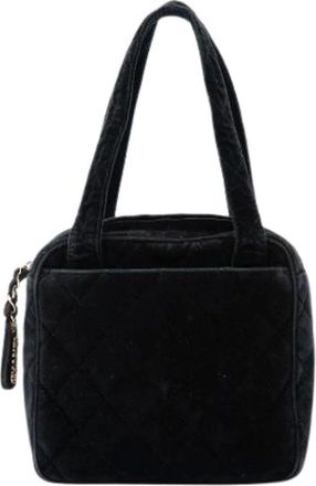 Chanel Borsa Pre-owned in Velluto Trapuntato - - Pre-owned - Donna - Nero - ONE SIZE