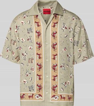 HUGO BOSS Oversized Freizeithemd aus reinem Lyocell Modell ESPINO in Mint, Gr&ouml;&szlig;e XXL