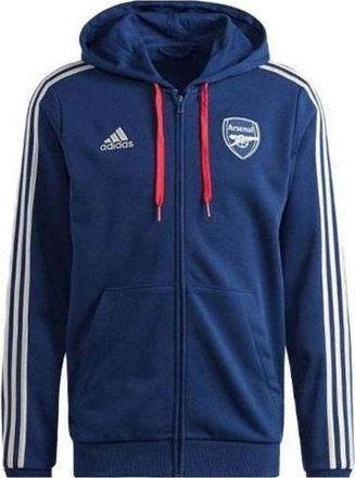 adidas Arsenal DNA Full-Zip Hoodie Asia Sizing Blue White HZ2071