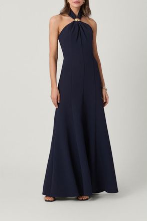 Shoshanna Midnight Stretch Crepe Scottie Dress in Navy at Nordstrom, Size 10