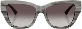 Jimmy Choo Eyewear striped gradient-lenses sunglasses - Grey