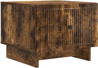 vidaXL Mesa De Caf&eacute; Roble Ahumado 49 X 50 X 40 Cm Madera De Ingenier&iacute;a Vidaxl