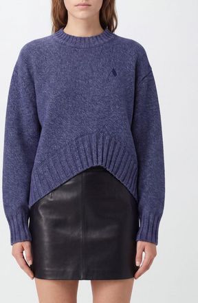 The Attico Maglia girocollo in lana e cashmere con logo ricamato