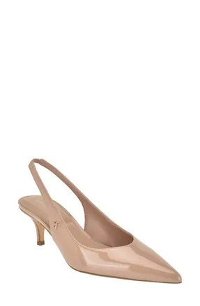 Calvin Klein Emersyn Pointed Toe Slingback Pump in Light Natural at Nordstrom, Size 5.5