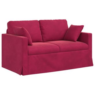 vidaXL Sof&aacute; Rojo Vino 138 X 78 X 80 Cm Terciopelo Vidaxl