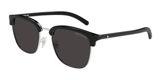 Montblanc MB0488SA Asian Fit 001 Mens Sunglasses Size 55