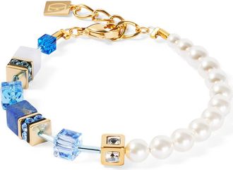 Coeur de Lion Geocube Precious Fusion Pearls Bracelet in Blue at Nordstrom, Size 8.25