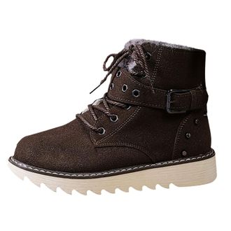 Generic Winter Waterproof Boots for Women Thickened Warm Cotton Boot Size 5 Boots Coffee