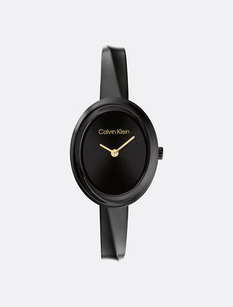 Calvin Klein Mens Contoured Bezel Watch - Black - OS