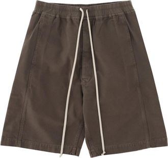 Rick Owens Brown Solid Shorts