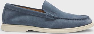 HUGO BOSS Mens Sienne Loafers Blue - Size: 10