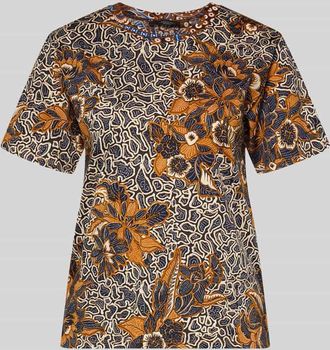 Max Mara Regular Fit T-Shirt aus reiner Baumwolle Modell BUSSOLA in Mittelbraun, Gr&ouml;&szlig;e XXL