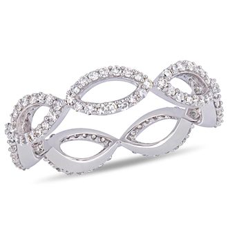 Mimi & Max 3/5ct TW Diamond Infinity Ring 14k White Gold