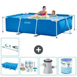 Intex Piscina Con Estructura Rectangular - 220x150x60 Cm - 7-piezas S40014
