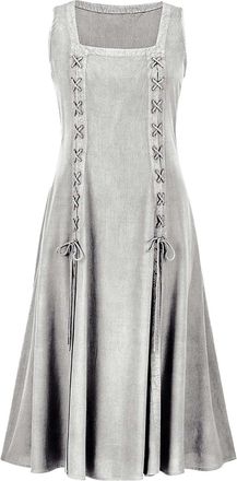 Generic Victorian Night Dress Women UK Princess Fair Dresses Ladies Adult Fancy Dressing Gown, Patchwork Victorians Overdress with Chemise, Floor Length Regen