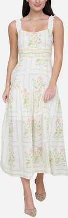 Blu Pepper Floral Midi Dress in Cream Multi at Nordstrom, Size Medium