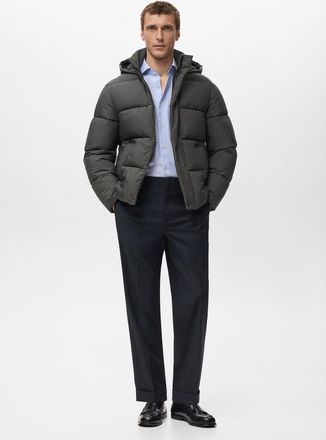 Mango Anorak corto trapuntato water repellent grigio - Uomo - XXL - MANGO MAN