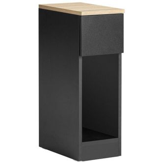 SoBuy Sobuy - Bedside Table Nightstand Side Table Lamp Table Black & Natural,FBT111-SCH