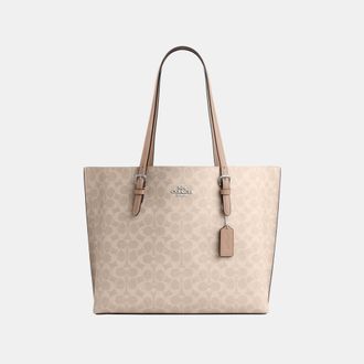 Coach Womens Mollie Tote in Signature Canvas - Beige - One Size