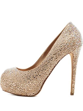 Le Silla metallic crystal pumps - women - Calf Leather/Calf Leather/Satin - 37 - Neutrals