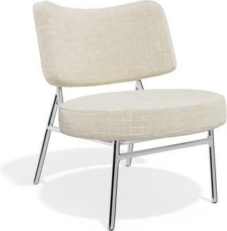 Sia Home Sill&oacute;n de sal&oacute;n terciopelo tramado crema
