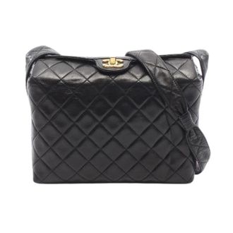 Chanel Pre-owned Matelasse Lamslederen Schoudertas - Dames - Pre-owned - Zwart - Maat: ONE Size Leer
