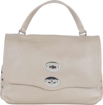 Zanellato Concrete Gray Postina Daily Small Leather Shoulder Bag