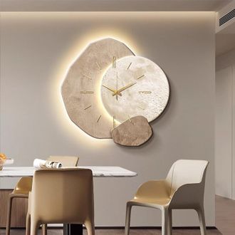 OEM Reloj De Pared Led 3d Con Visi&oacute;n Irregular, Escultura De Pared Con Efecto Piedra/arenisca, Decoraci&oacute;n Colgante Para El Hogar, Restaurante, Hotel, Inga