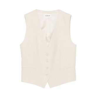 P.A.R.O.S.H. P.a.r.o.s.h., Jassen, Dames, Beige, L, Leer, Raisa Vest