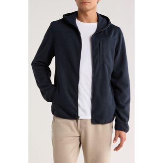 Zella Full Zip Grid Fleece Jacket in Navy Eclipse at Nordstrom Rack, Size Xx-Large