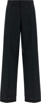 Maison Margiela Dames, Broeken, Zwart, Maat: S Wol