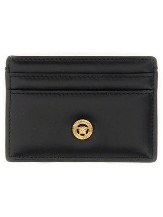 長財布 VERSACE Black Leather Medusa Biggie Card Holder Medusa Biggie Cardholder Black,Gold | VERSACE US